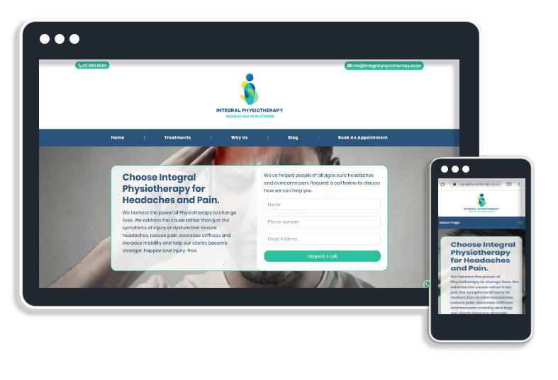 website design in Pretoria - Integral Physiotherapy