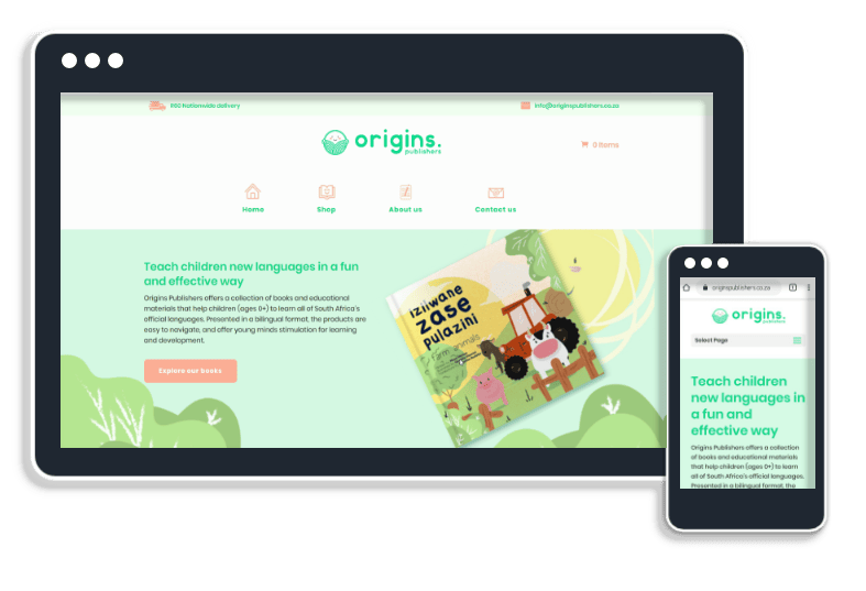 website design in Pretoria - Origins Publishers
