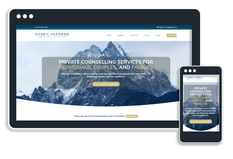 web designer in Cape Town - Robbie Psychologist